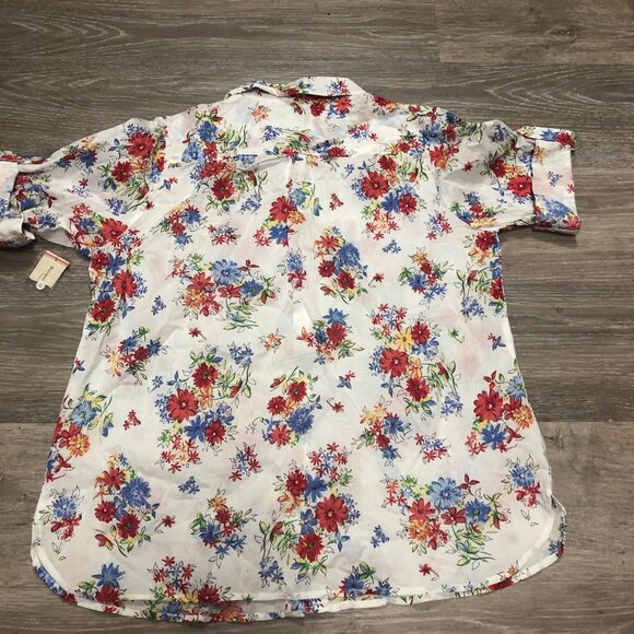 Studio Works Womens SZ 1X Top Floral‎ Boho Shirt Blouse Artsy Cottagecore XL - Picture 7 of 7